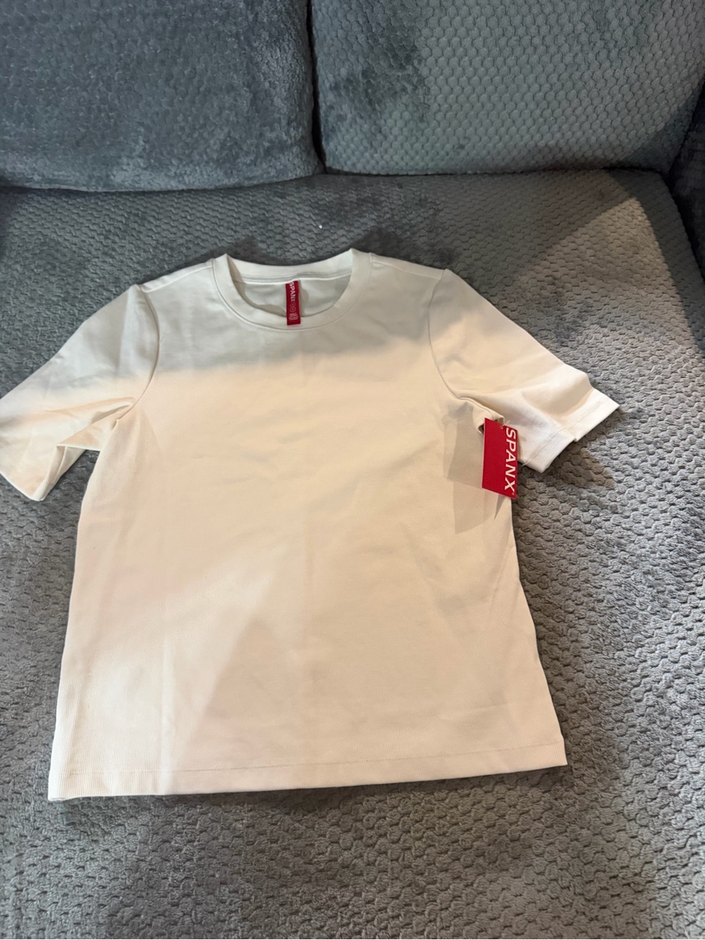 SPANX women’s Classic Crew Neck T-Shirt in cream